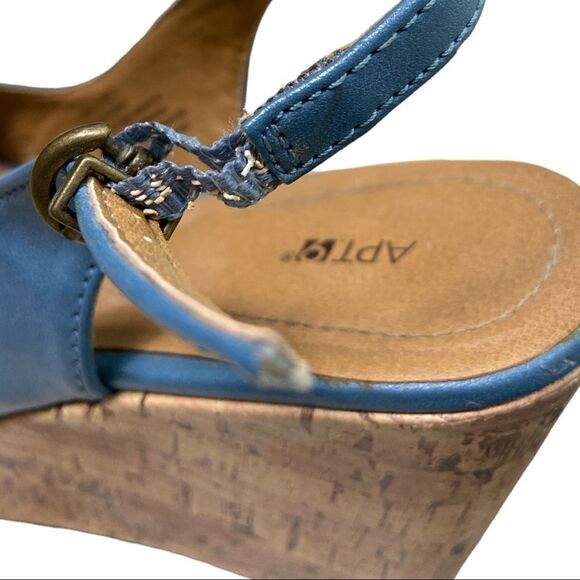 Apt. 9 Slingback Open Toe Wedge Cork Heel Sandals - Picture 10 of 10